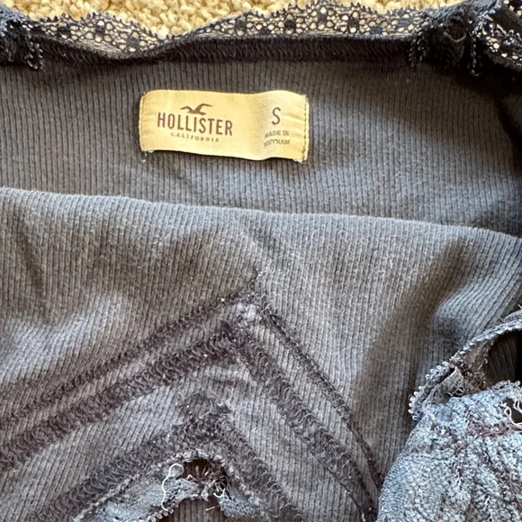 OG Hollister Navy Blue Lace Trim Tank Top - Picture 8 of 8